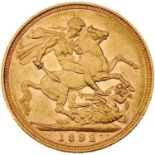 1892 GB Jubilee head gold sovereign