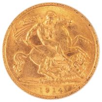 GB Gold Half Sovereign 1914