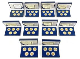 Complete set of USA 24ct gold plated State Quarters (x50)