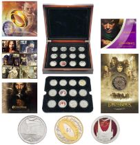 New Zealand Lord of the Rings Silver Proof Crown sized coins (x24)
