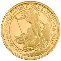 Royal Mint 1/10 ounce 2012 Gold Britannia Proof Coin