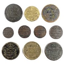18th Century Portugese/Brazil £ Sterling Conversion Dobra coin weights (x 10)