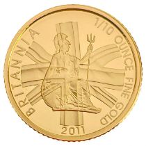 Royal Mint 1/10 ounce 2011 Gold Britannia Proof Coin