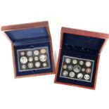 Royal Mint Executive Proof Coin Sets 2005 & 2006 in wooden cases of issue