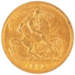 GB Gold Half Sovereign 1906