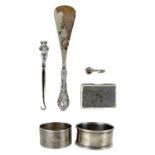 A selection of silver items.