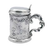 An unusual Edwardian silver thimble stein by Boaz Moses Landeck.