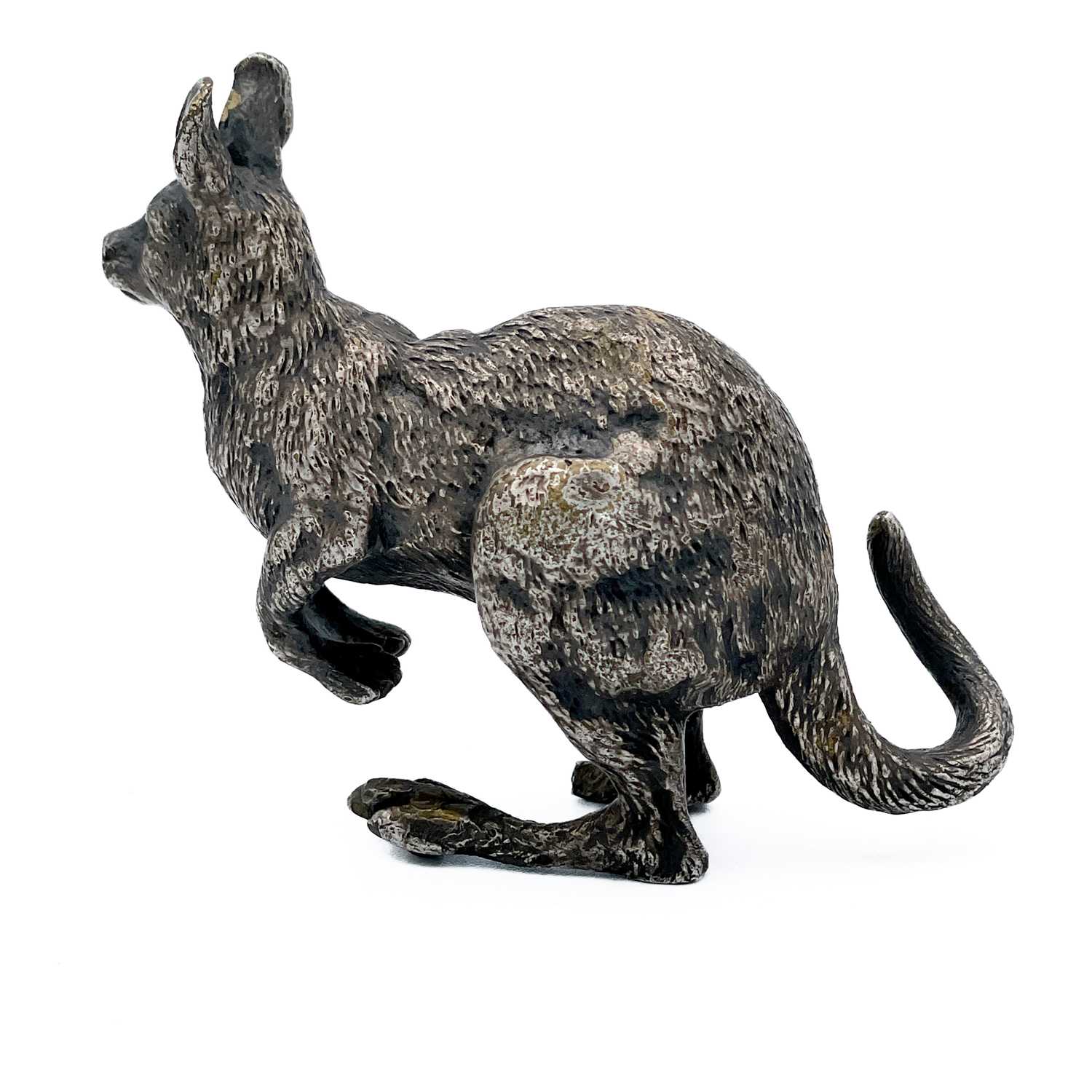 An Austrian silvered bronze model of a Kangaroo. - Image 4 of 7