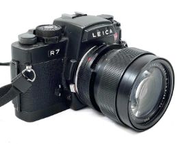 A Leica R7 camera.