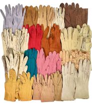 A collection of assorted ladies' gloves.