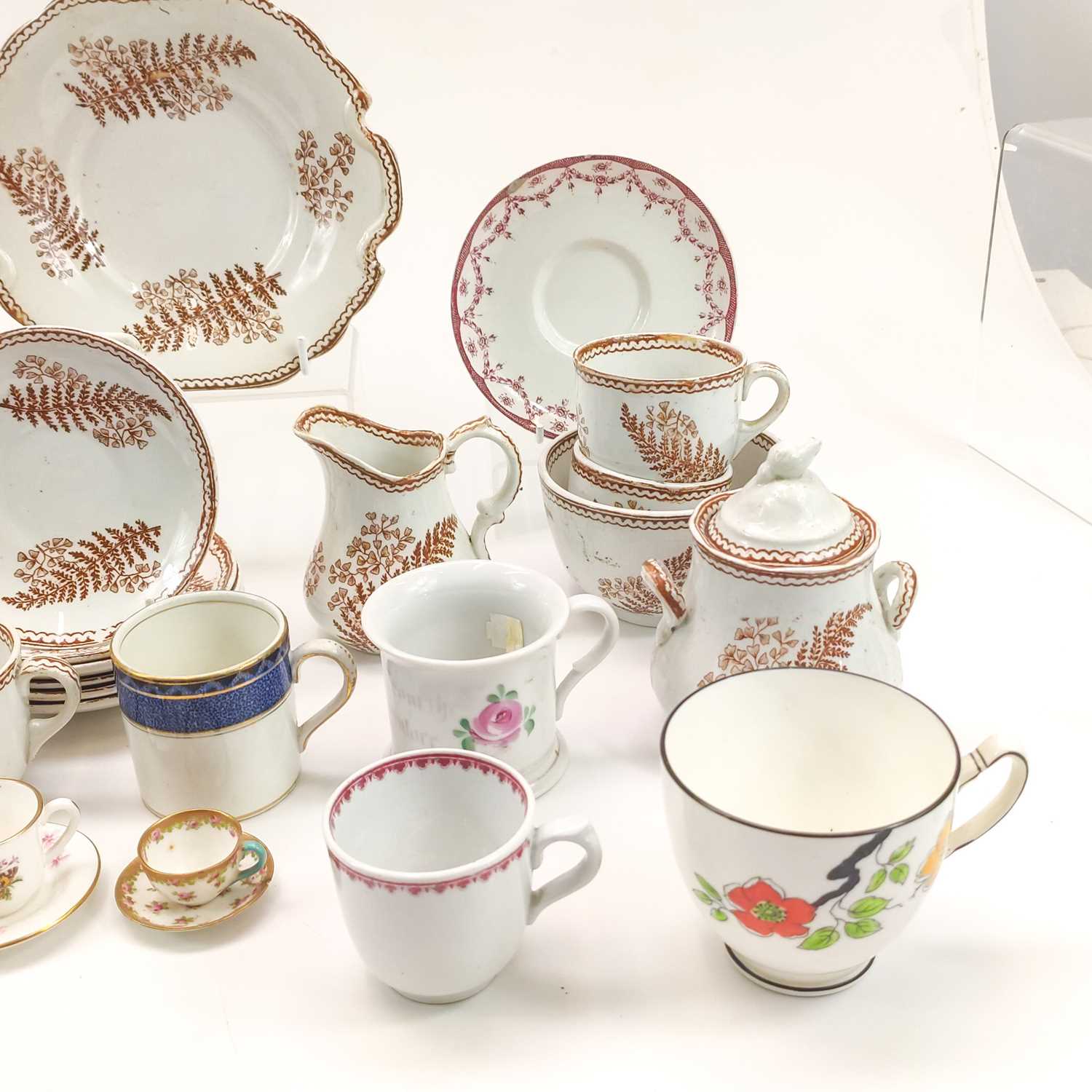 A Victorian pottery coffee set. - Image 2 of 5