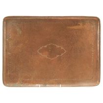 A Newlyn copper rectangular tray.