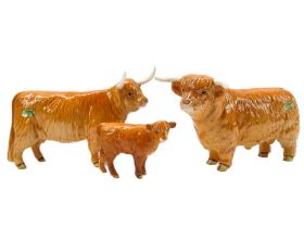 Beswick pottery Highland cattle.