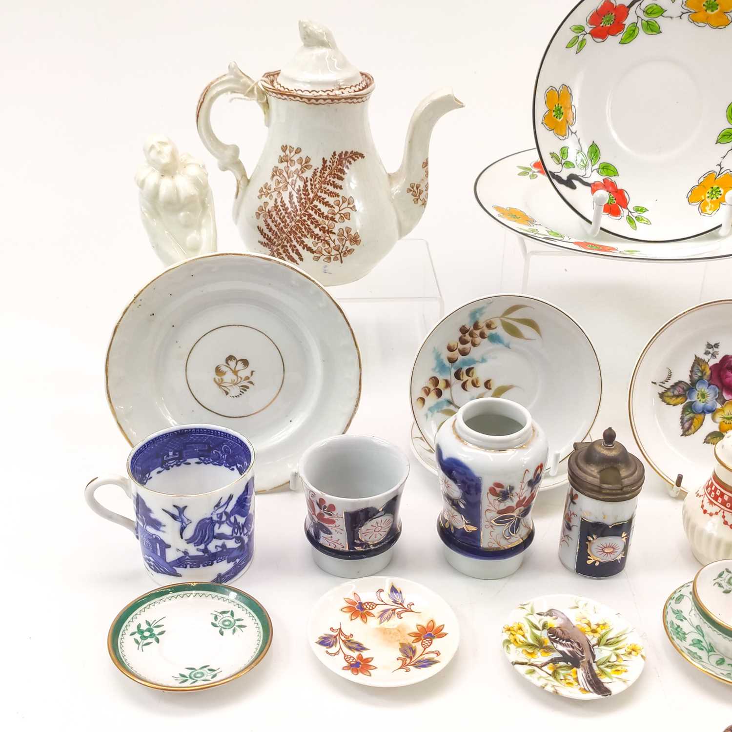 A Victorian pottery coffee set. - Image 4 of 5