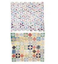 Two North American patchwork quilts.