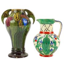 A Dutch De Distel Art Nouveau pottery vase.