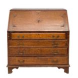 An early 20th century oak bureau.