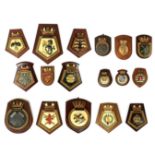 A collection of seventeen Royal Navy Ships plaques.