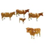 A Beswick pottery Guernsey cattle.