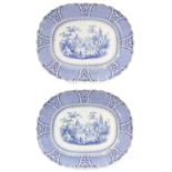 A pair of Robinson, Wood & Brownfield Versailles pattern meat platters.