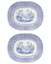 A pair of Robinson, Wood & Brownfield Versailles pattern meat platters.