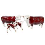 Beswick pottery Hereford cattle.
