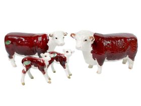 Beswick pottery Hereford cattle.