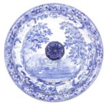 A Davenport blue and white circular tureen and cover.