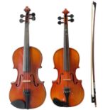 Two late 20th century cased Violins.