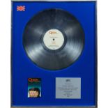 Queen. Freddie Mercury’s BPI sales award 'The Miracle', 1989.