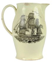 A rare Liverpool, Bidston creamware bellied jug
