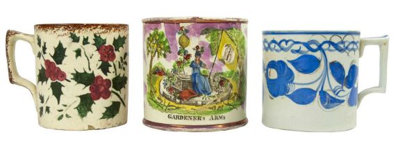 A Sunderland lustre 'Gardener’s Arms' mug