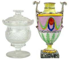 A George III pearlware pot-pourri vase