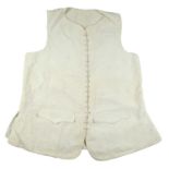 An 18th century gentleman's whitework waistcoat of fine corded quilting