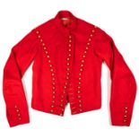 A red wool jacket of regimental style