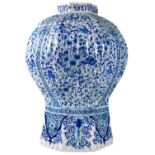 A Dutch Delft large blue and white vase