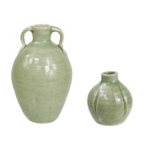 Two Leach Pottery porcelain vases