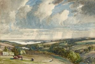 Samuel John Lamorna BIRCH (1869-1955) Landscape Near Falmouth, 1943-4