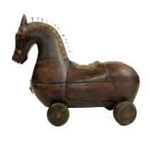 An Indian Rajasthani wooden model of a horse, early-mid 20th century