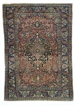 An Isfahaen carpet, Central Persia, circa 1920.