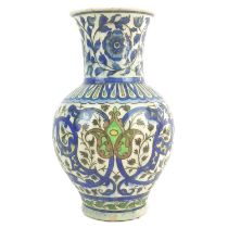 A Turkish Iznik pottery vase, 16th century.