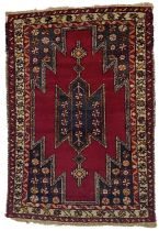 A Mazlaghan rug, North West Persia, circa 1930/1940.