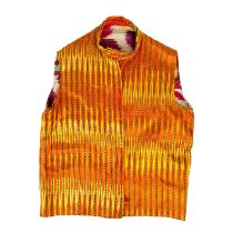 A Ikat silk waistcoat, 19th century.