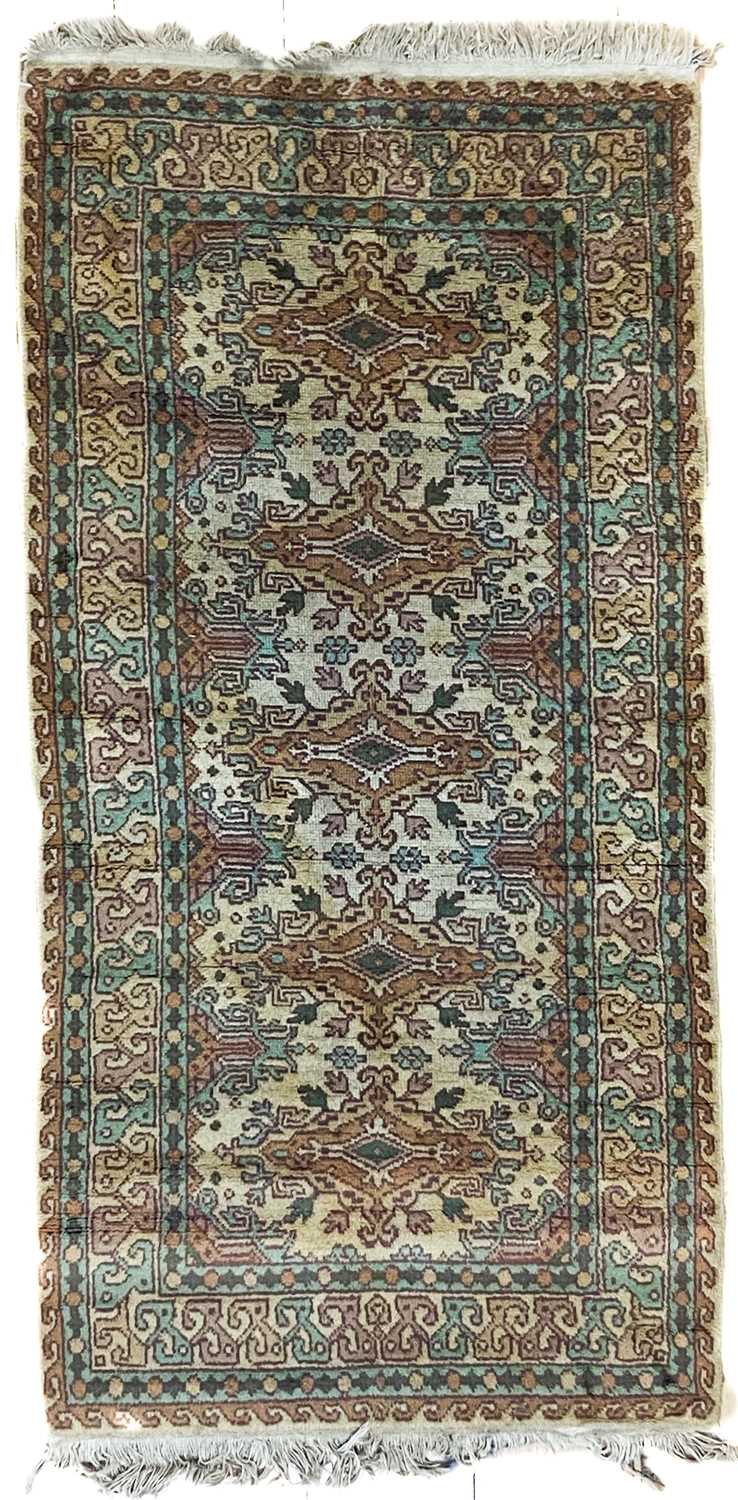 A Turkish rug, early 20th century.