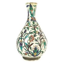 An Iznik pottery vase, 19th century.