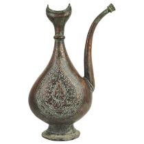 A Persian copper ewer, 18th/19th century,