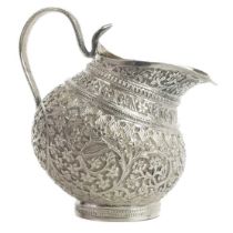 An Indian silver jug, circa 1900.