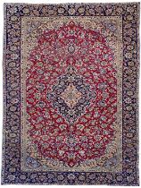 A Kashan carpet, Central Persia, mid 20th century.