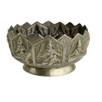 A 19th century Indian Swami silver rice bowl.