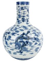 A Chinese porcelain dragon vase, 19th century.